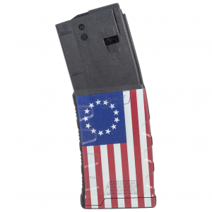 Mission First Tactical Magazine, 223 Remington, 556NATO, Fits AR-15, 30 Rounds, Betsy Ross Flag EXDPM556D-BTR