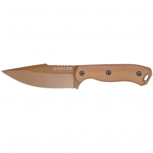 KABAR Becker Harpoon, 4.562" Fixed Blade Knife, Drop Point, Plain Edge, 1095 Cro-Van, Polymer Handle, with Celcon Sheath BK18