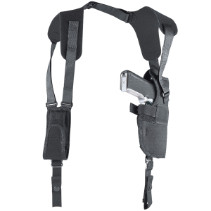 Uncle Mike's Pro Pak Vertical Shoulder Holster, Size 5, Fits Large Auto With 5" Barrel, Right Hand, Black 75051