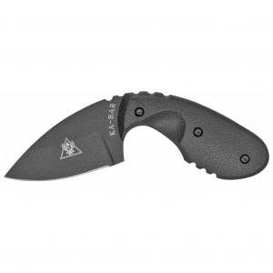 KABAR TDI Investigator, 2.71" Fixed Blade Knife, Drop Point, Plain Edge, AUS 8A/Stainless with Black Finish, Nylon/Fiberglass Handle, w/ Sheath 1493
