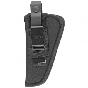 Uncle Mike's Cordura Hip Holster, Size 2, Fits Medium Revolver With 4" Barrel, Ambidextrous, Black MO70020