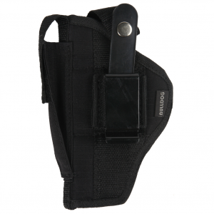Bulldog Cases Fusion Belt Holster, Fits Medium/Large Frame Auto With 5" Barrel, Ambidextrous, Black FSN-19