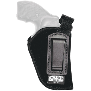 Uncle Mike's Nylon Inside the Pant Holster, With Strap, Size 36, Small Revolver With 2" Barrel, Right Hand, Black 76361