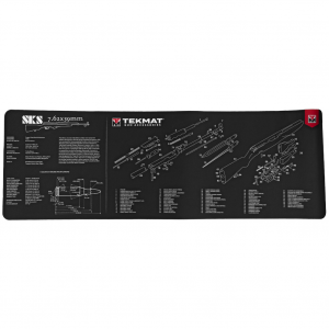 TekMat Long Gun, SKS, Cleaning Mat, Thermoplastic Surface Protects Gun From Scratching, 1/8" Thick, 12"x36", Tube Packaging, Black TEK-R36-SKS