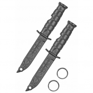 KABAR Emergency Whistle, Survival Tool, Black, Made from Creamid Polymer, 2-Pack 9925