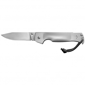 Cold Steel Pocket Bushman, 4.5" Folding Knife, Drop Point, Plain Edge, German 4116 Stainless, BD1 Steel, Dual Thumb Disc/Pocket Clip CS-95FB