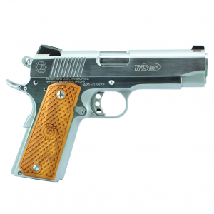 TRISTAR American Classic Commander 1911 Chrome 45ACP 4.25in 8rd Pistol with Hard Case (85622)