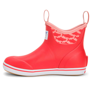 XTRATUF Women's 6in Ankle Deck Salmon Sisters Red/Sockeye Salmon Boot (XWAB-6KS-RED)