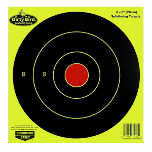 BIRCHWOOD CASEY Dirty Bird 8" Yellow Bull's-eye Target - 50 targets (35950)