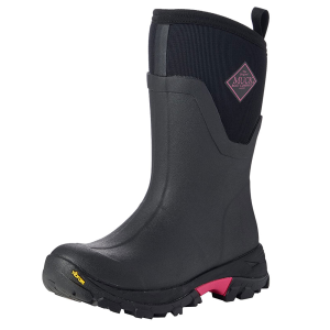 MUCK BOOT COMPANY Women's Arctic Ice AGAT Mid Black/Hot Pink Boot (ASVMA-404-PNK)