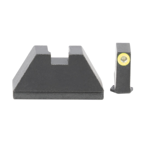AMERIGLO Glock 2XL height set. Fits all Glock (except 42,43 variants), 2XL Tall Green Tritium LimeGreenLumi Outline .350" front, FlatBlack .429" Rear (GL-681)