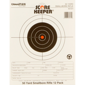 CHAMPION TARGETS Scorekeeper, 50 Yd. Small Bore Notebook O/B 12 Pk, Card (45721)