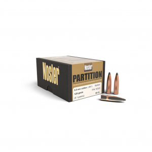 NOSLER Partition 6.5mm .264" 125Gr Spitzer 50rd Box Rifle Bullets (16320)