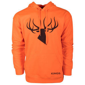 Kings Camo KINGS CAMO Blaze Orange-Desert Shadow Poly Logo Hoodie (KBZ415-BZ/DS) - $27.99 at GritrSports