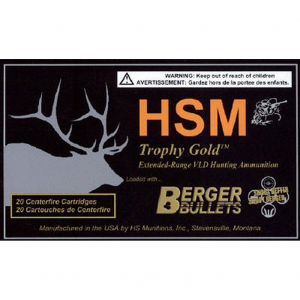 HSM BER300WBY210 Trophy Gold 300 Weatherby Magnum BTHP 210 GR 20Rds