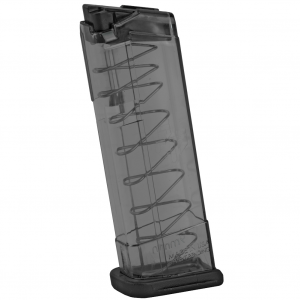 Elite Tactical Systems Group Magazine, 9MM, 9 Rounds, Fits Glock 43, Polymer, Smoke GLK-43-9