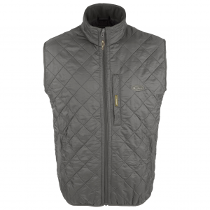 DRAKE Delta Quilted Fleece Lined Charcoal Vest (DW1171-CHR)