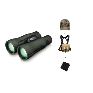 VORTEX Diamondback HD 15x56 Binocular w/ GlassPak Harness Case, Multicam Camo Cap and Microfiber Cleaning Cloth