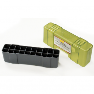 Plano Ammunition Box, Holds 20 Rounds of .220/.243/.257/.270/.300/.308/.444 Rifle Rounds, Charcoal/Green 122920