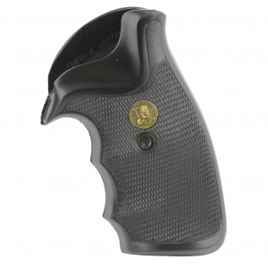 Pachmayr Grip, Gripper, Fits S&W K/L Frame Square Butt with Finger Grooves, Black 03264