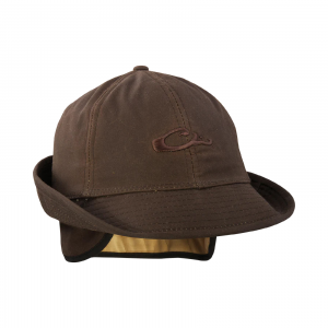 DRAKE Waxed Canvas Jones Brown Hat (DH7007-BRN)