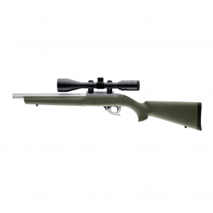 Hogue OverMolded Rubber Stock, Fits Ruger 10/22, .920" Diameter Barrel, OD Green 22210