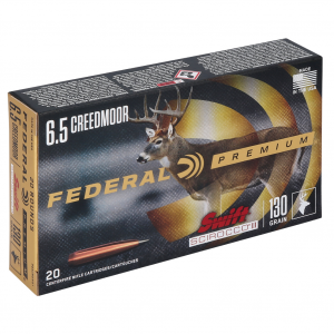 Federal Premium, 6.5 Creedmoor, Swift Scirocco II, 130 Grain, Polymer Tip, 20 Round Box P65CRDSS1