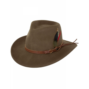 OUTBACK TRADING Randwick Brown Western Hat (1321-BRN)