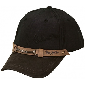 OUTBACK TRADING Equestrian Black Cap (1482-BLK-ONE)