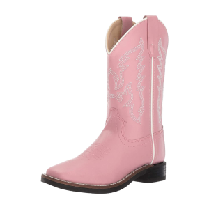 OLD WEST Girls Square Toe Leatherette Toddler/Little Kid Cowboy Boot (VB9131) - Old West