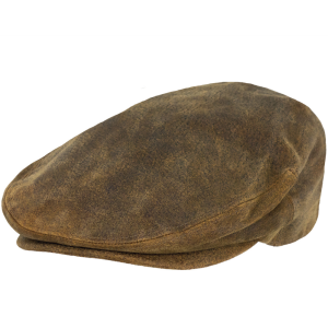 OUTBACK TRADING Leather Ascot Brown Cap (14834-BRN) - Outback Trading