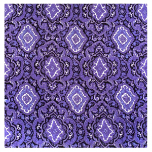 WYOMING TRADERS Paisley Purple/Black Regular Jacquard Silk Scarf (PPB)