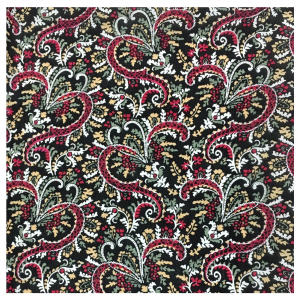WYOMING TRADERS Calico Black #9 Regular Silk Scarf (C9)