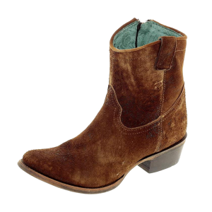 Corral CORRAL Eudora Chocolate-Tan Lamb Abstract Short Top Boot (C1064-LD) - $219.00 at GritrSports