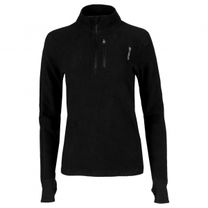 HOT CHILLYS Women's La Montana Black/Black Fleece Zip-T Shirt (HC4097-103)