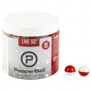 PepperBall Live, Pepper Ball Projectile, Red, 90 Count, Fits TCP Launcher 102-06-0351