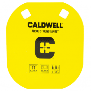 Caldwell AR500, Gong Target, 5", Steel, Yellow 1116700