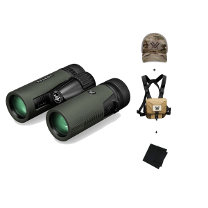 VORTEX Diamondback HD 8x32 Binocular  w/ GlassPak Harness Case, Multicam Camo Cap and Microfiber Cleaning Cloth