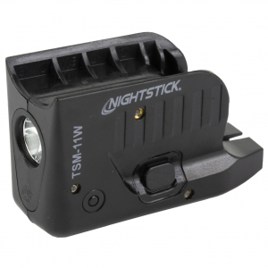 Nightstick TSM-11W, Subcompact Tactical Weapon-Mounted Light, Fits Glock 42/43/43X/48, 150 Lumens, Black, Rechargeable Battery TSM-11W