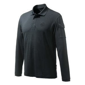 BERETTA Men's Miller Long Sleeve Black Polo Shirt (MP025T20120999)