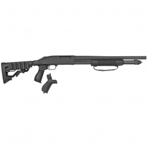 Mossberg 590, Tactical, Pump Action, 12 Gauge, 3" Chamber, 18.5" Cylinder Barrel, Blue Finish, 6 Position Flex Tactical Stock with Corn Cob Forend, Right Hand, 6Rd, Bead Sight 50691