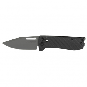 SOG Knives & Tools Ultra XR, Folding Knife, 2.8" Straight Clip Point, Black Carbon Fiber Handle, S35VN Steel, Titanium Nitride Finish, Black SOG-12-63-01-57