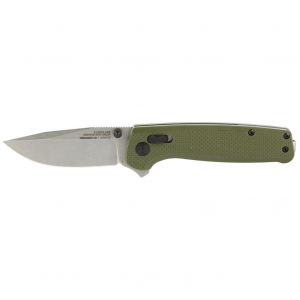 SOG Knives & Tools Terminus XR, Folding Knife, 2.95" Straight Clip Point, Olive Drab Green G10 Handle, D2 Steel, Stonewashed Finish, Silver SOG-TM1022-CP