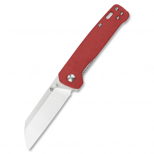 QSP Penguin Red Micarta Copper Washer Pocket Knife (QS130-D-Penguin)