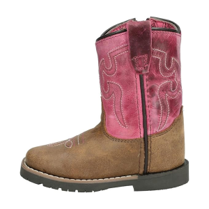 Smoky Mountain Boots SMOKY MOUNTAIN BOOTS Girls Autry Brown /Pink Distress Leather Cowboy Boots (3920T) - $56.00 at GritrSports