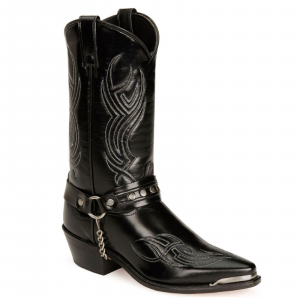 ABILENE Men's 12in Black Cowhide Western Boots (3010)