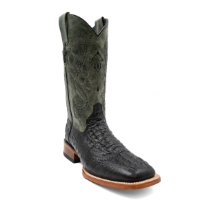 FERRINI Men's Caiman Croc Print Square Toe Boots - Ferrini