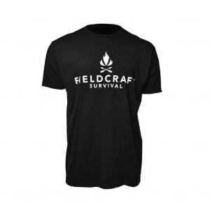 FIELDCRAFT SURVIVAL Logo Black T-Shirt (FCS-102B)
