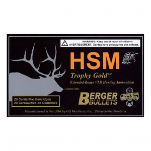 HSM Trophy Gold 7mm Remington Magnum BTHP 168gr 20rd Rifle Ammo (BER7MAG168VL)