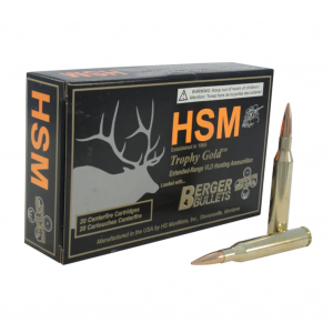 HSM Trophy Gold 25-06 Remington Boat Tail Hollow Point 115gr 20rd Rifle Ammo (BER2506115VL)